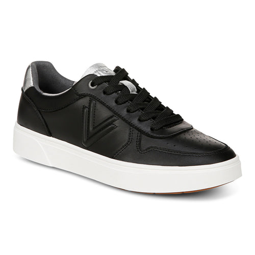 Women's Vionic Kimmie Court - Black/Silver Leather