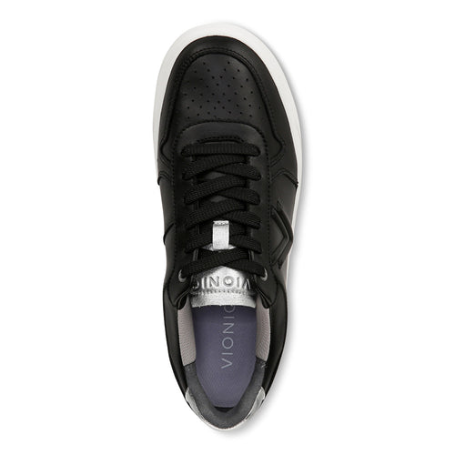 Women's Vionic Kimmie Court - Black/Silver Leather