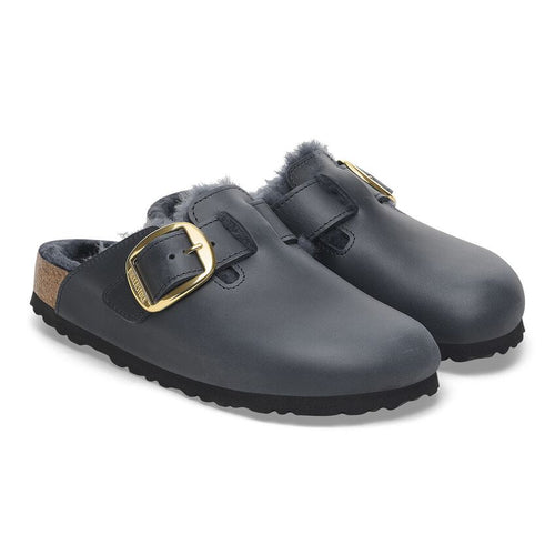 Women’s Birkenstock Boston Big Buckle Shearling – Midnight
