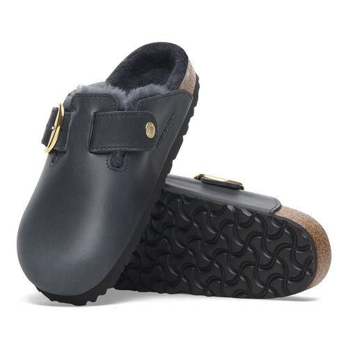 Women’s Birkenstock Boston Big Buckle Shearling – Midnight