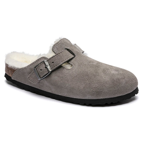 Women’s Birkenstock Boston Shearling – Stone Coin/Natural