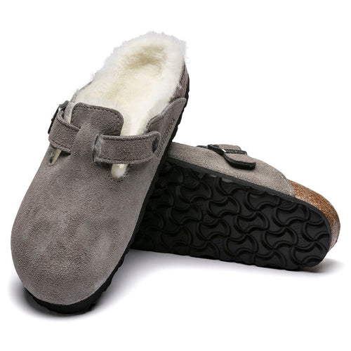 Women’s Birkenstock Boston Shearling – Stone Coin/Natural