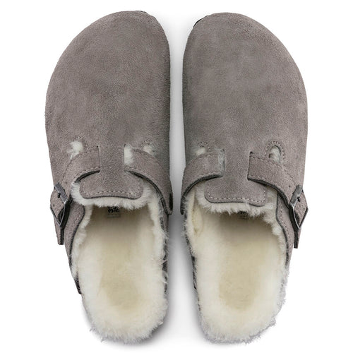 Women’s Birkenstock Boston Shearling – Stone Coin/Natural