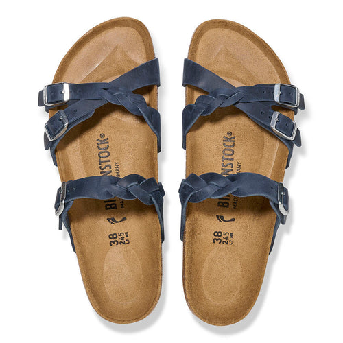 Women’s Birkenstock Franca Braid – Navy Oiled Leather