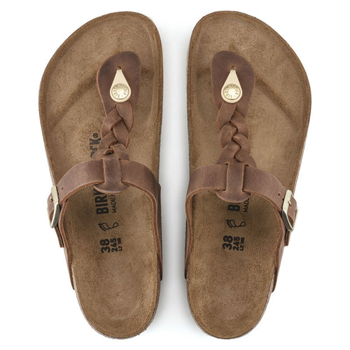 Women's Birkenstock Gizeh Braid - Cognac