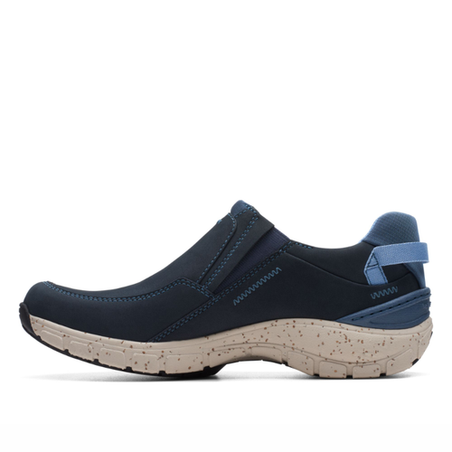 Women's Clarks Wave PlateauAP Waterproof - Navy Nubuck