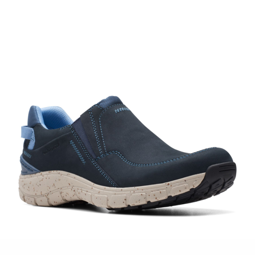 Women's Clarks Wave PlateauAP Waterproof - Navy Nubuck