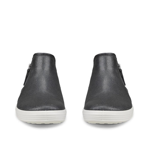 Women's ECCO Soft 7 Low Zip Bootie - Silver Heavy/Magnet