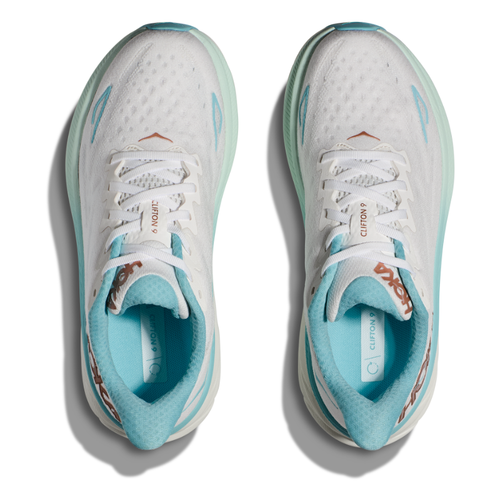 Women’s HOKA Clifton 9 – Frost/Rose Gold (FTRS)