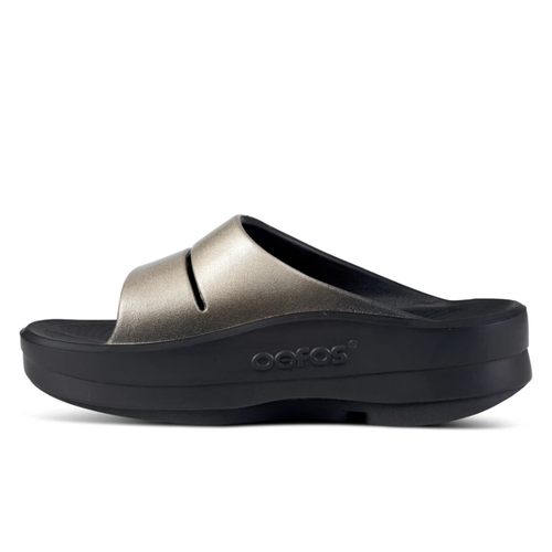 Women's OOFOS OOmega OOahh Slide Luxe - Latte