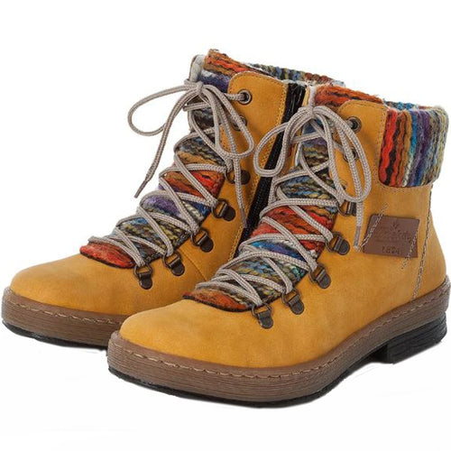 Women's Rieker Felicitas 43 - Honig/Nuss/Orange-Multi
