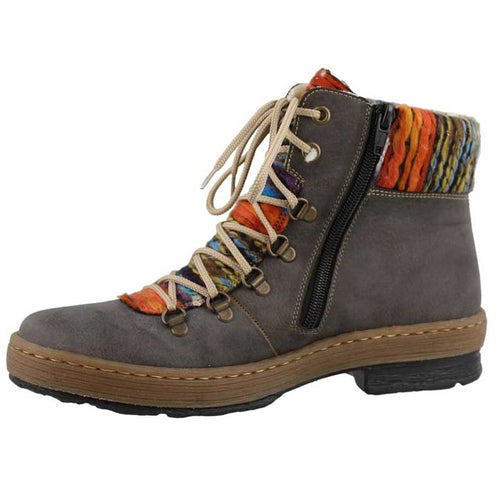 Women's Rieker Felicitas 43 - Basalt/Nuss/OrangeMulti