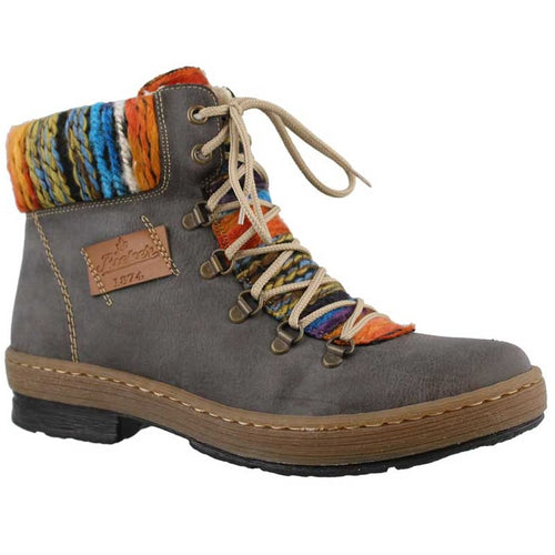 Women's Rieker Felicitas 43 - Basalt/Nuss/OrangeMulti
