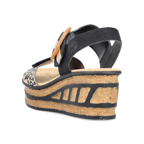 Women's Rieker Rose 76 - Ginger/Schwarz/Light Gold