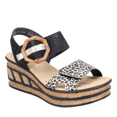 Women's Rieker Rose 76 - Ginger/Schwarz/Light Gold