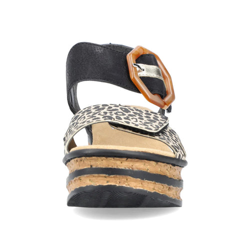 Women's Rieker Rose 76 - Ginger/Schwarz/Light Gold