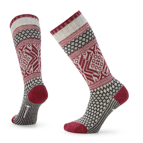 Women's Smartwool Everyday Cozy Popcorn Snowflake Crew Socks - Ash