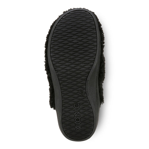 Women's Vionic Gemma II Slippers - Black Shearling