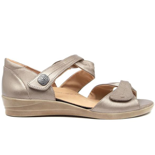 Womens Ziera Doxie Sandal - Greige Leather