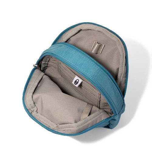 Women's Baggallini Double Zip Mini Sling - Seaside Blue