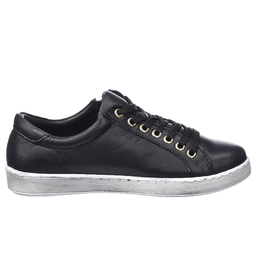 Women’s Andrea Conti Low Zip Sneaker – Schwarz