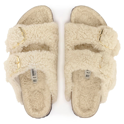 Women’s Birkenstock Arizona Big Buckle Shearling – Teddy Eggshell