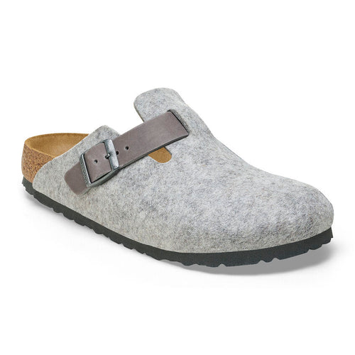 Women’s Birkenstock Boston Wool – Light Grey/Iron