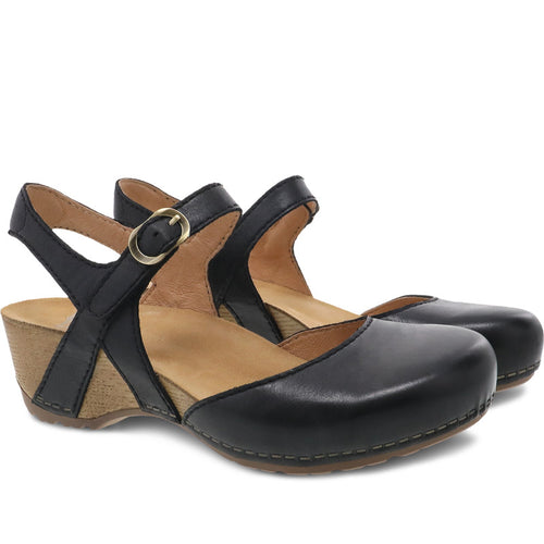 Women's Dansko Tiffani - Black Milled Burnished