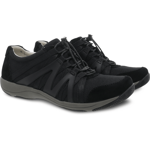 Women's Dansko Henriette Wide - Black/Black Suede