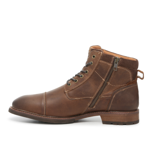 Men's Florsheim Chalet Cap Toe Boot - Brown Crazy Horse