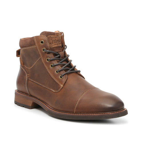 Men's Florsheim Chalet Cap Toe Boot - Brown Crazy Horse