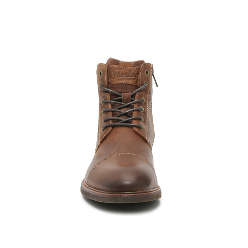 Men's Florsheim Chalet Cap Toe Boot - Brown Crazy Horse