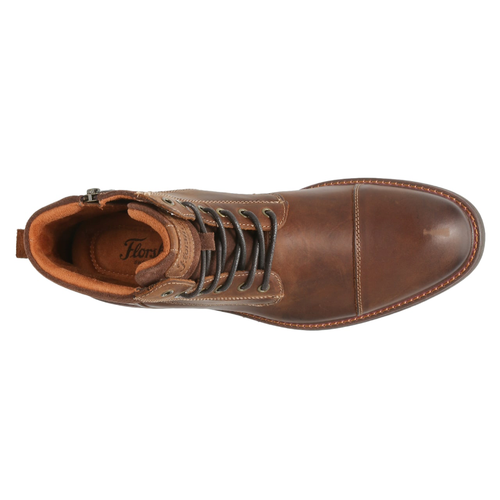 Men's Florsheim Chalet Cap Toe Boot - Brown Crazy Horse