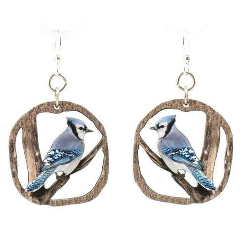 Green Tree Jewelry Blue Jay Earrings