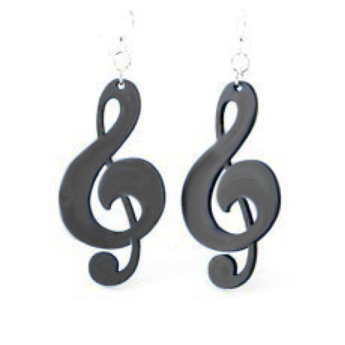 Green Tree Jewelry Treble Clef Earrings