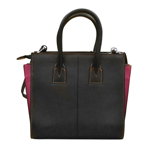 ili New York Small Accordion Satchel - Black/Paradise Multi