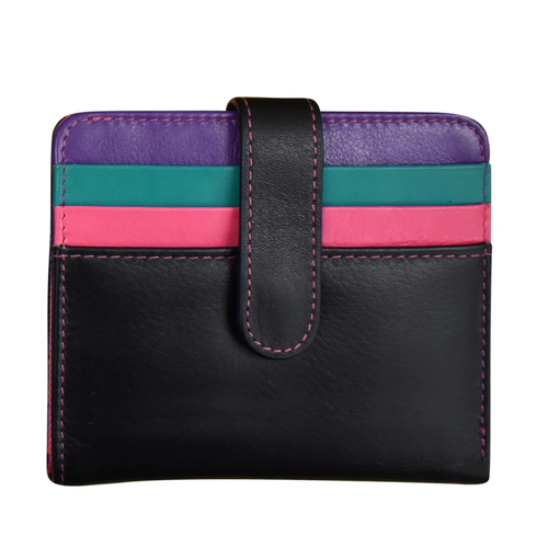 ili New York Bifold Credit Card Wallet - Black Brights