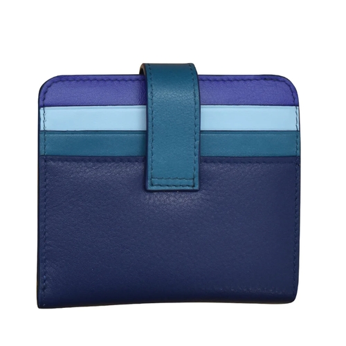 ili New York Bifold Credit Card Wallet - Denim Multi