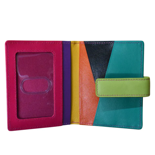 ili New York Mini Asymmetric Credit Card Wallet - Black Brights