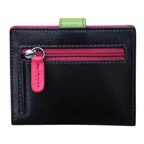 ili New York Mini Asymmetric Credit Card Wallet - Black Brights