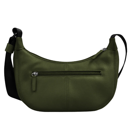 ili New York Round Crossbody with Nylon Strap - Pesto Green
