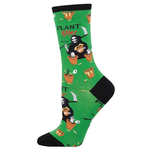 Women's Socksmith Plant Killer Cotton Crew Socks – Green
