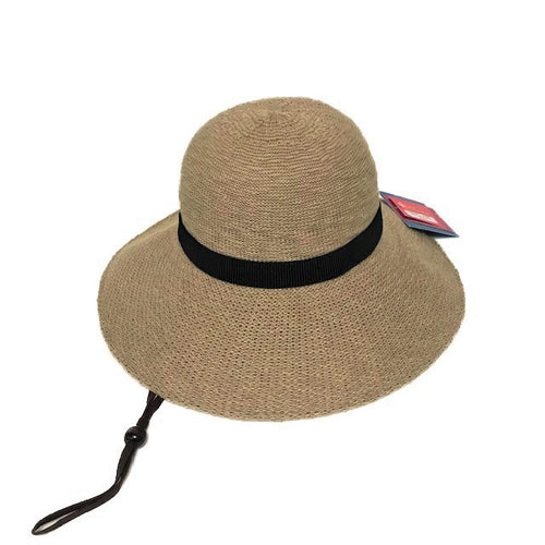 Shihreen Large Brim Hat With Chin Strap - Natural