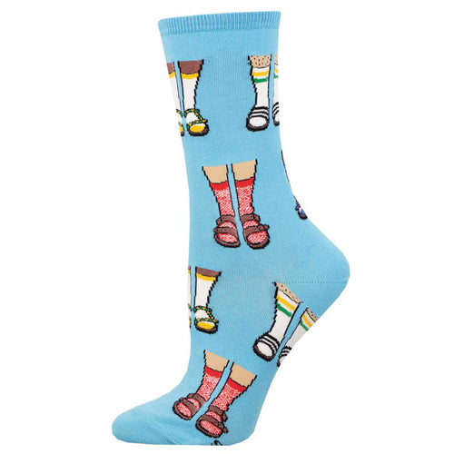 Women's Socksmith Socks and Sandals Cotton Crew Socks – Blue