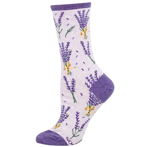 Women's Socksmith Bunches of Lavender Cotton Crew Socks