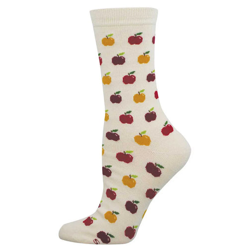 Women's Socksmith Bushel of Apples Bamboo Socks – Ivory