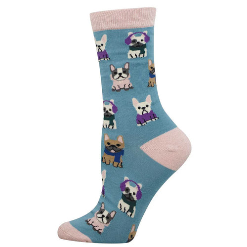 Women's Socksmith Frenchie Dressing Bamboo Socks – Blue
