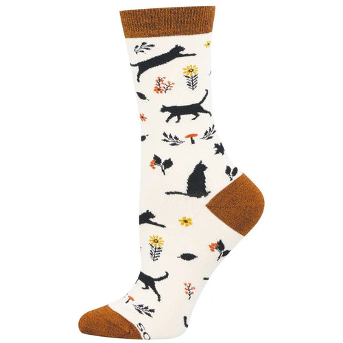 Women's Socksmith Garden Cat Bamboo Crew Socks