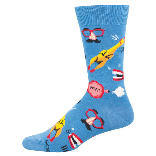 Men's Socksmith Prankster 101 Cotton Crew Socks - Blue