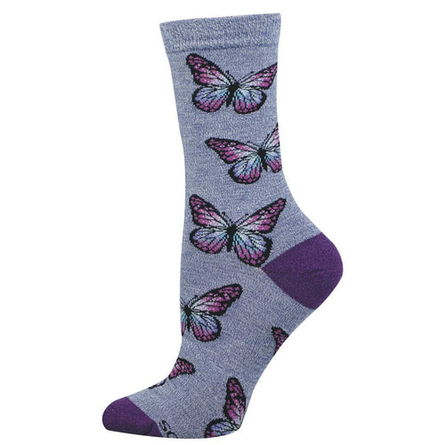Women's Socksmith Wonderful Wings Bamboo Socks – Purple Heather